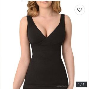 Sankom Bra NWT Switzerland Patent Vest with Bra Black Posture & Support XL-XXL